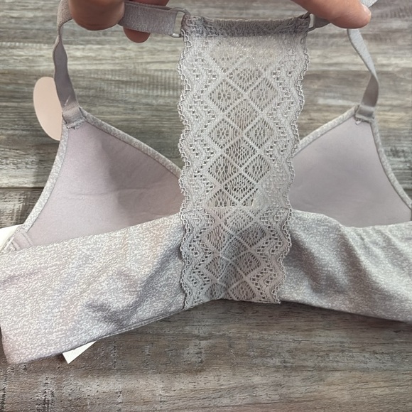 Maidenform Girls' Size 32A Pullover Padded Comfort Lace Bra Gray NEW - Picture 3 of 4